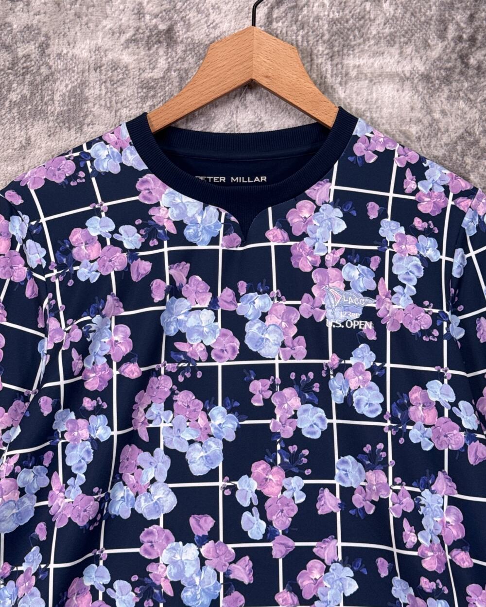 Peter Millar Sun Shirt Sweatshirt Medium Womens LACC US Open Floral Golf